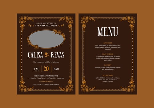 Elegantsy Wedding Invitation Template vector