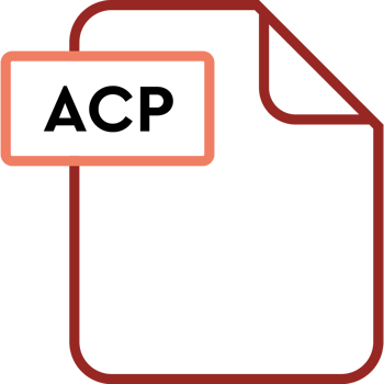 Acp File Format Icon Rounded Shapes Outline png