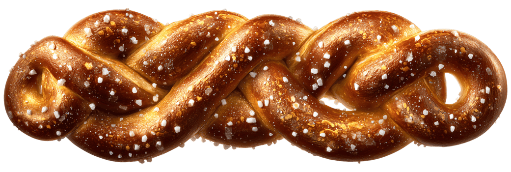 Freshly Baked Soft Pretzel with Sea Salt png