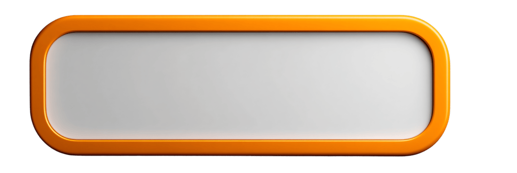 Bright Orange Rectangular Frame for Creative Design Projects png