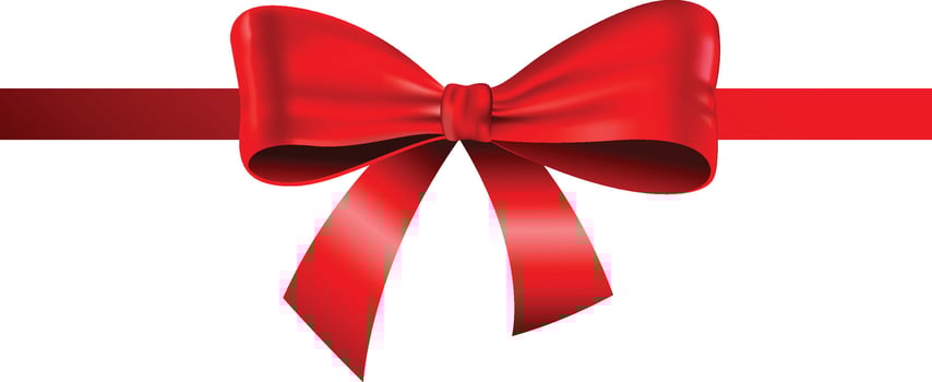 Premium Red Ribbon Illustration Design Gift Wrapper vector
