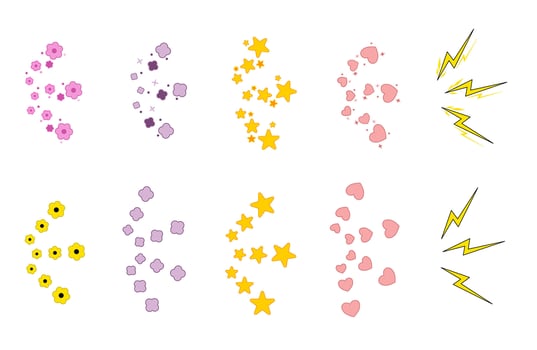 Decorative Emphasis Lines Ta-da Lines Burst Line Comic vector