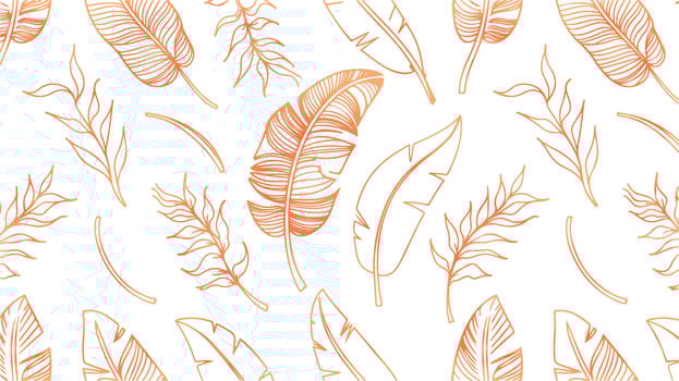 Tropical leaf Wallpaper, Luxury nature leaves pattern design, banana leaf line arts, Hand drawn outline design for fabric , print, cover, banner and invitation, illustration. white background vector