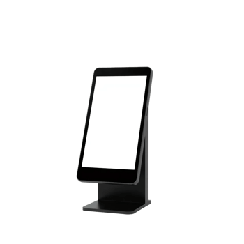 A black tablet stand with a white screen png