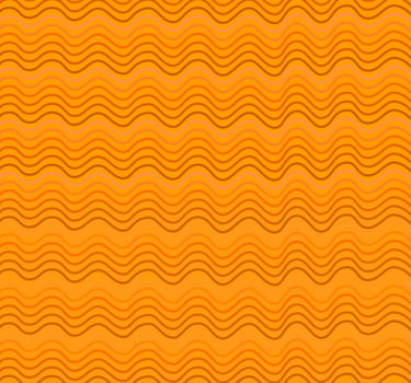 Seamless pattern with orange wavey lines. vector