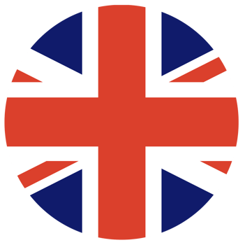 United Kingdom flag in circle, shape. png