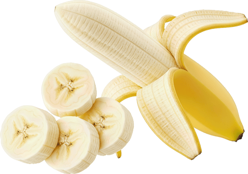 Banana Slices and Peel png