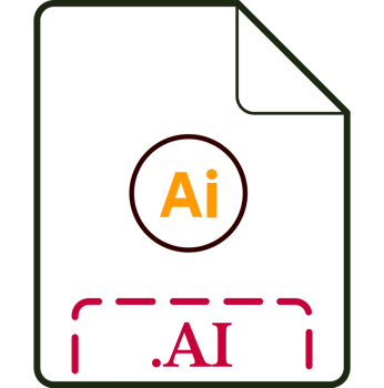 Ai File Icon Outrageous Orange Rounded Outline png