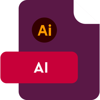 Ai File Extension Icon Amber And Outrageous Orange Color png