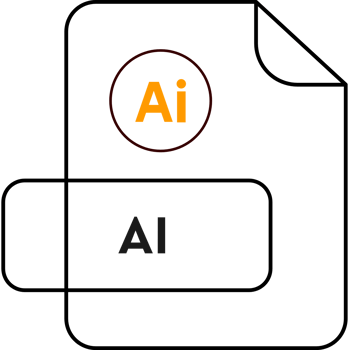 Ai File Extension Icon Purple And Yellow Outline Color png