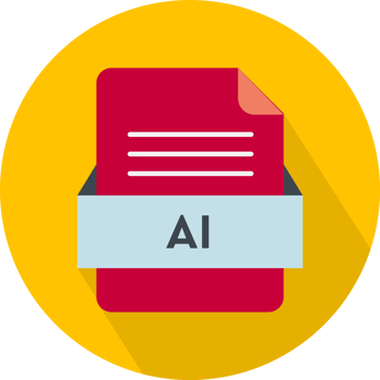 Ai File Icon With Outrageous Orange Color In Circular Shape png