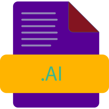 Ai File Extention Icon Old Minimal Color Fill png