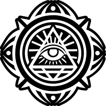 All seeing eye tattoo design vector