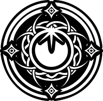 A solid style icon of celestial ring symbol vector