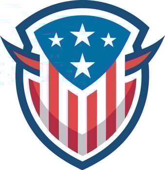 Patriotic Design Featuring Red White and Blue vector