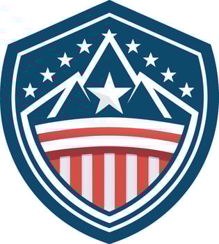 American Flag Inspired Design and its Associations vector