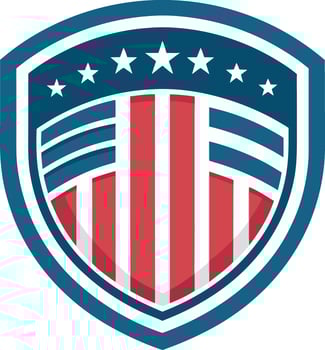American Patriotism Symbol Designs on Black Background vector