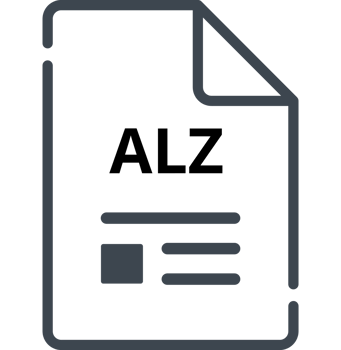 Alz File Icon Minimal Outline With Symbols png