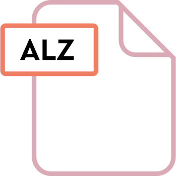 Alz File Format Icon Rounded Shapes Outline png