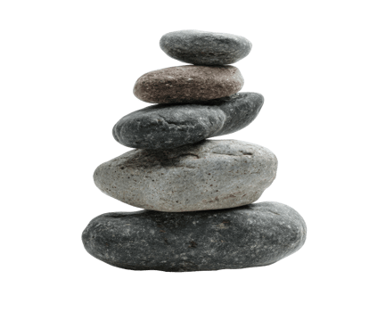 Balanced stone stack for relaxation and mindfulness practice png