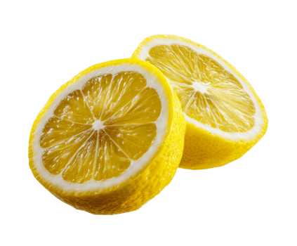 Bright and fresh lemon slices for culinary use and decoration png