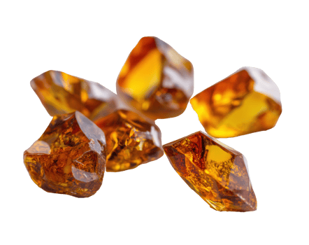 Natural amber gemstones for jewelry making and decoration png