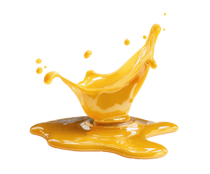 Bright yellow paint splash for creative design projects and art png