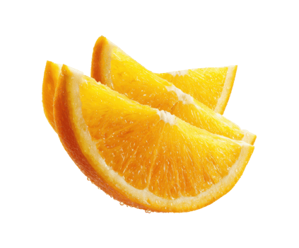 Fresh orange slices for healthy eating and cooking png