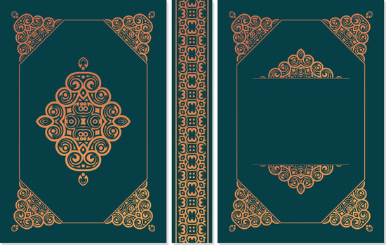 luxury ornamental book cover design template vector