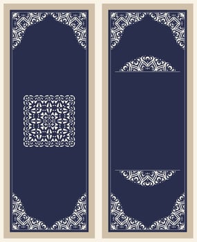Ornamental Handdrawn Arabic Frame with Intricate Floral Design Invitation vector