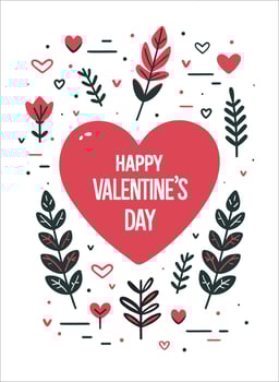 Holiday card for Valentines Day vector