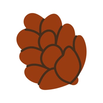 A brown leafy plant with a brown stem vector