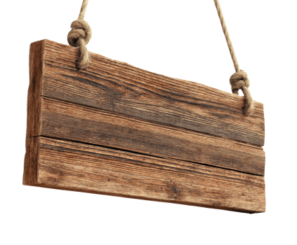 Rustic wooden sign with rope hanging for home decoration and messages png