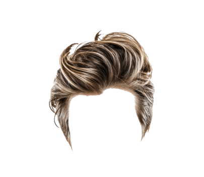 Stylish modern hairstyle for creative hair design projects png