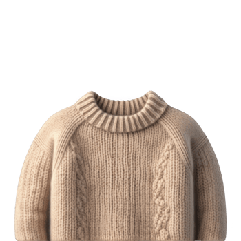 Cozy wool sweater clipart soft fashion item png
