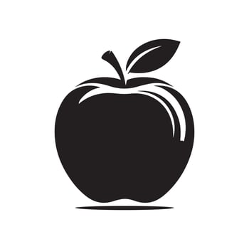 Apple icon isolated illustration. High quality black styl icon vector