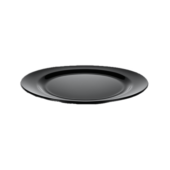 Black plate transparent background minimalist png