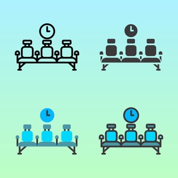 Hospital Waiting Room Icons vector