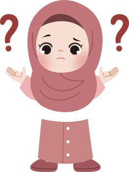 cute hijab girl confused png