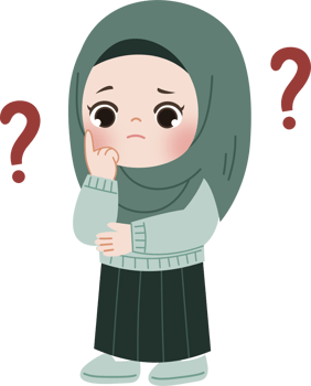 cute muslim girl confused png