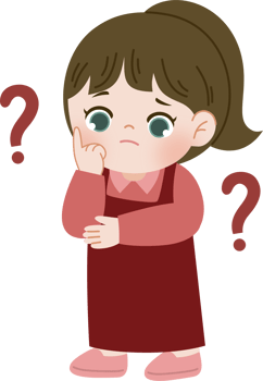 girl confused with question mark png