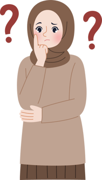muslim woman getting confused png