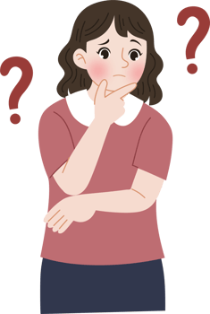 woman is confused and looking for answer png