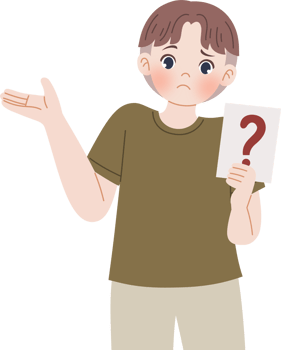 man holding question mark confused png