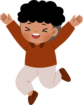 cute boy jumping and happy png