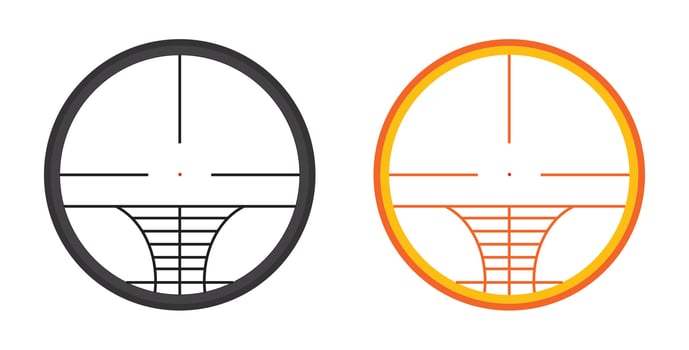 Illustration scope hunter unique design vector
