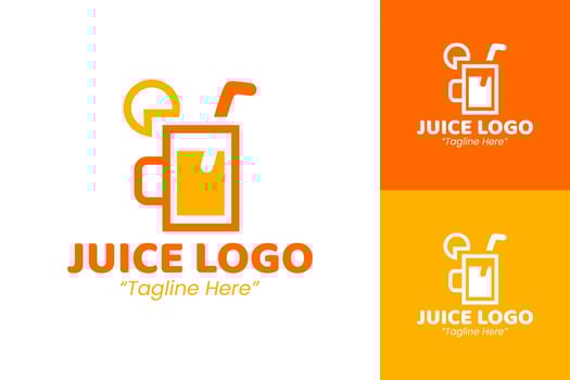Juice Logo Design Healthy Juice Logo for Organic Beverage Branding vector