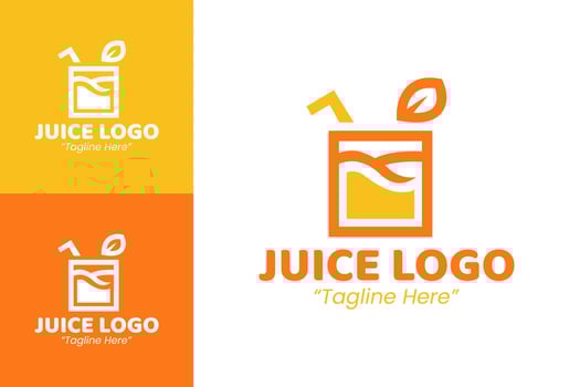 Juice Logo Design Healthy Fresh Juice Logo for Organic Beverage Branding vector