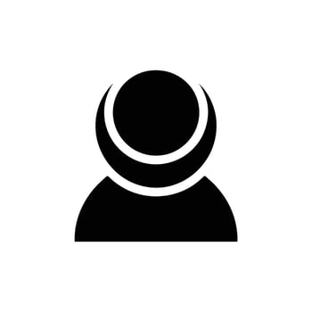 Silhouette Figure Circle Avatar Solid Symbol on Transparent Background vector
