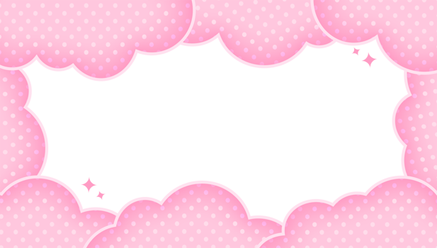 Pink Love Clouds Frame png